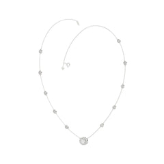 14K WHITE GOLD 2 1/4CT ROUND/OVAL DIAMOND LADIES NECKLACE