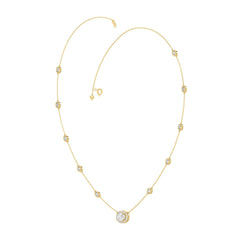 14K YELLOW GOLD 2 1/4CT ROUND/OVAL DIAMOND LADIES NECKLACE