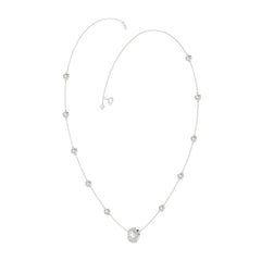 14K WHITE GOLD 2 1/4CT ROUND DIAMOND LADIES NECKLACE