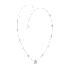 14K WHITE GOLD 2 1/4CT ROUND DIAMOND LADIES NECKLACE