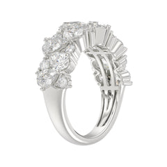 10K WHITE GOLD 3.00CT ROUND/PEAR DIAMOND LADIES RING