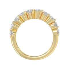 10K YELLOW GOLD 3.00CT ROUND/PEAR DIAMOND LADIES RING