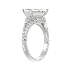14K WHITE GOLD 2 3/4CT ROUND/LOZENGE DIAMOND LADIES RING