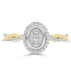 10K YELLOW GOLD 1/5CT ROUND DIAMOND LADIES RING