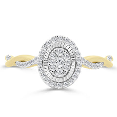 10K YELLOW GOLD 1/5CT ROUND DIAMOND LADIES RING