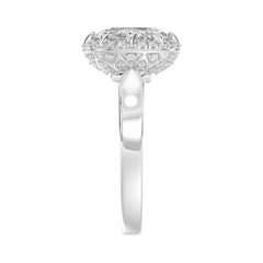 14K WHITE GOLD 2 1/4CT ROUND/OVAL DIAMOND LADIES RING