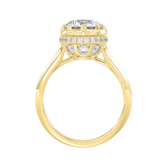 14K YELLOW GOLD 2 1/2CT ROUND DIAMOND LADIES RING (CENTER STONE ROUND DIAMOND 2CT)