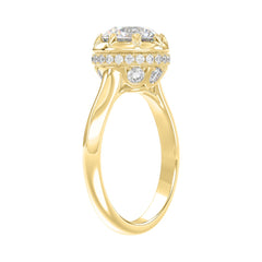 14K YELLOW GOLD 2 1/2CT ROUND DIAMOND LADIES RING (CENTER STONE ROUND DIAMOND 2CT)
