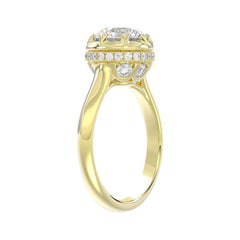 14K YELLOW GOLD 2 1/2CT ROUND DIAMOND LADIES RING (CENTER STONE ROUND DIAMOND 2CT)