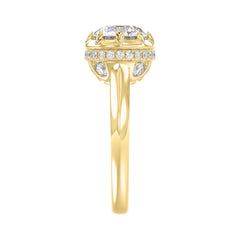 14K YELLOW GOLD 2 1/2CT ROUND DIAMOND LADIES RING (CENTER STONE ROUND DIAMOND 2CT)