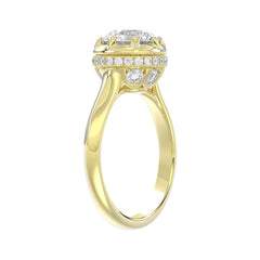 14K YELLOW GOLD 2 1/2CT ROUND DIAMOND LADIES RING (CENTER STONE ROUND DIAMOND 2CT)