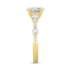 14K YELLOW GOLD 4.00CT ROUND/OVAL/MARQUISE DIAMOND LADIES RING