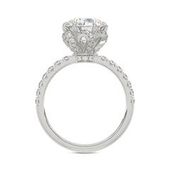 14K WHITE GOLD 2 1/2CT ROUND DIAMOND LADIES RING (CENTER STONE ROUND DIAMOND 2CT)