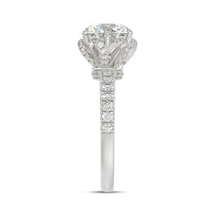 14K WHITE GOLD 2 1/2CT ROUND DIAMOND LADIES RING (CENTER STONE ROUND DIAMOND 2CT)