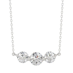 14K WHITE GOLD 3/4CT ROUND DIAMOND LADIES PENDANT WITH CHAIN