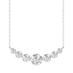 14K WHITE GOLD 1 3/4CT ROUND DIAMOND LADIES NECKLACE