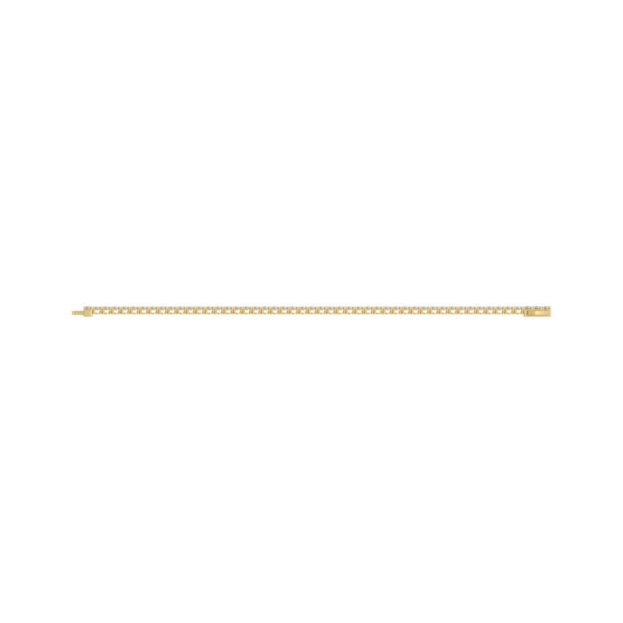14K YELLOW GOLD 5.00CT ROUND DIAMOND MEN'S TENNIS BRACELET