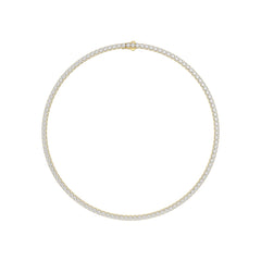 14K YELLOW GOLD 12.00CT ROUND DIAMOND MEN'S NECKLACE