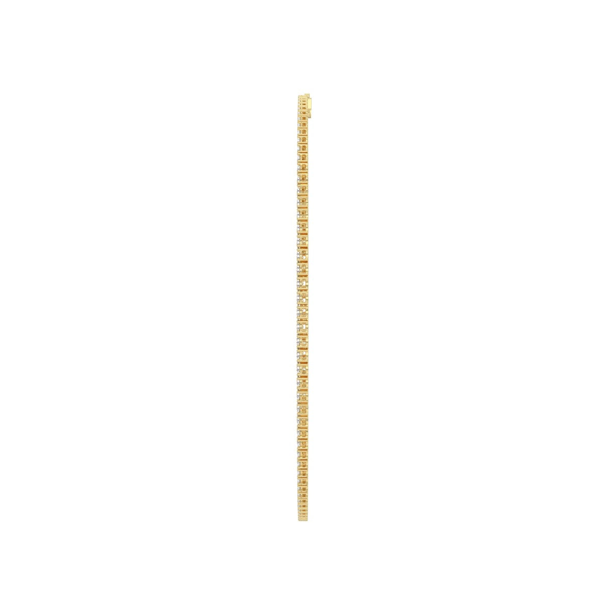14K YELLOW GOLD 12.00CT ROUND DIAMOND MEN'S NECKLACE