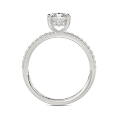 14K WHITE GOLD 1 3/4CT ROUND/RADIANT DIAMOND LADIES RING (CENTER STONE RADIANT DIAMOND 1 1/2CT)