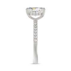 14K WHITE GOLD 1 3/4CT ROUND/RADIANT DIAMOND LADIES RING (CENTER STONE RADIANT DIAMOND 1 1/2CT)