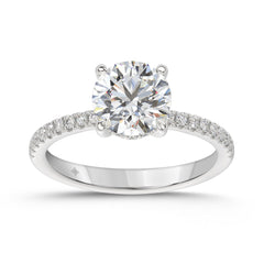 14K WHITE GOLD 1 3/4CT ROUND DIAMOND LADIES RING (CENTER STONE ROUND DIAMOND 1 1/2CT)