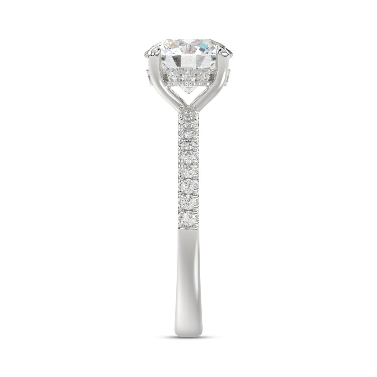 14K WHITE GOLD 1 3/4CT ROUND DIAMOND LADIES RING (CENTER STONE ROUND DIAMOND 1 1/2CT)