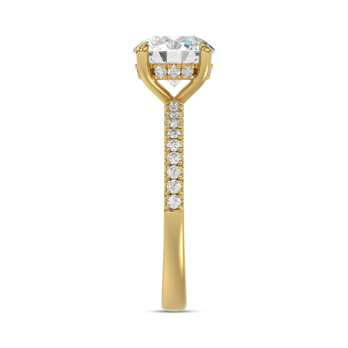 14K YELLOW GOLD 1 3/4CT ROUND DIAMOND LADIES RING (CENTER STONE ROUND DIAMOND 1 1/2CT)