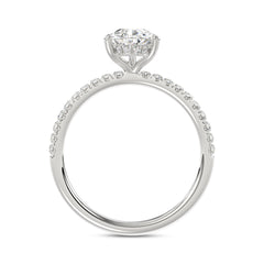 14K WHITE GOLD 1 3/4CT ROUND/PEAR DIAMOND LADIES RING (CENTER STONE PEAR DIAMOND 1 1/2CT)