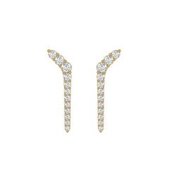 10K Yellow Gold 1/2 Ct Round Lab Brown Diamond Elegant Ladies Fine Jewelry Fashion Earrings (Color F-G -Clarity Vs1/Vs2)