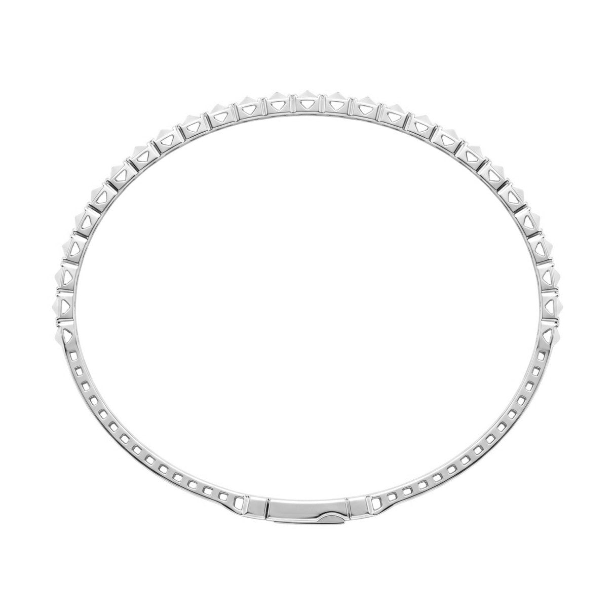 9K WHITE GOLD 1/5CT ROUND DIAMOND LADIES BANGLE
