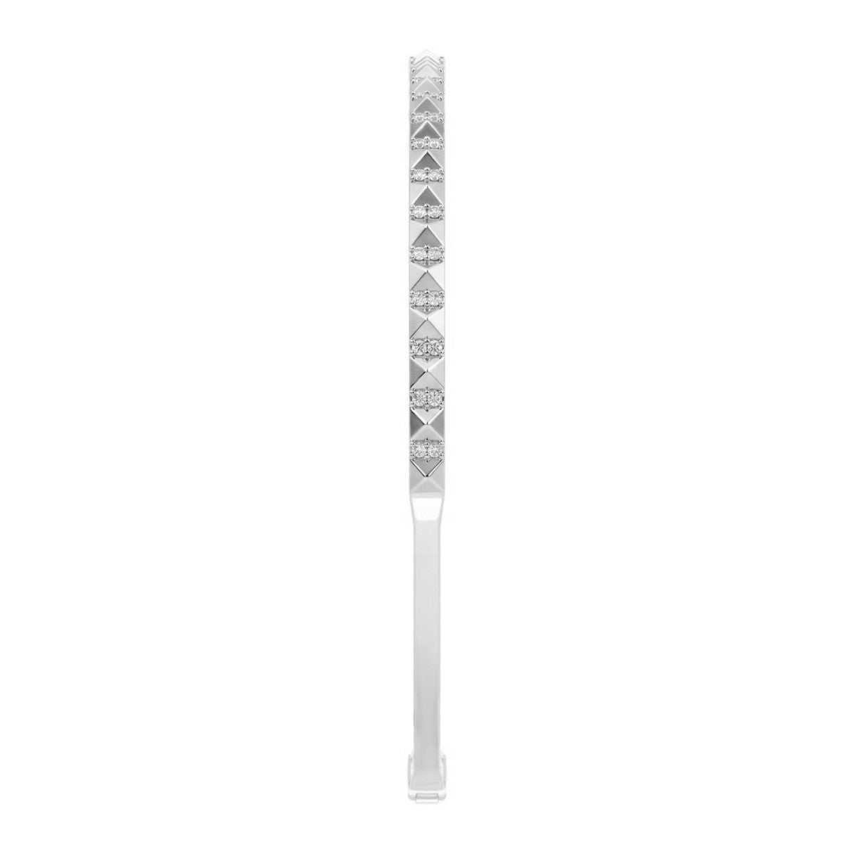 9K WHITE GOLD 1/5CT ROUND DIAMOND LADIES BANGLE