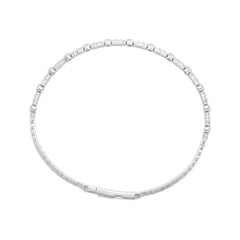 9K WHITE GOLD 1/5CT ROUND DIAMOND LADIES BANGLE