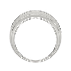 14K WHITE GOLD 2.00CT ROUND DIAMOND MEN'S BAND