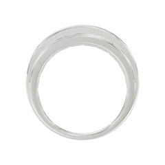 14K WHITE GOLD 3.00CT ROUND DIAMOND MEN'S BAND