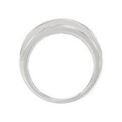 14K WHITE GOLD 3.00CT ROUND DIAMOND MEN'S BAND