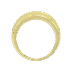 14K YELLOW GOLD 3.00CT ROUND DIAMOND MEN'S BAND