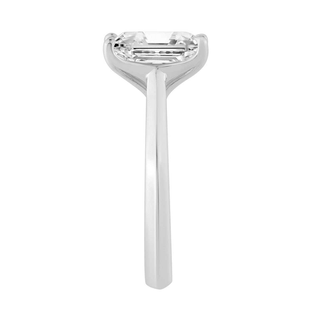 14K WHITE GOLD 4.00CT RADIANT DIAMOND LADIES RING