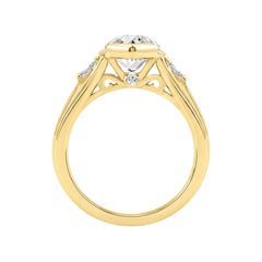 Elegant 14K Yellow Gold Diamond Engagement Ring Featuring 3 1/2Ct Round, Marquise & Baguette Diamonds With Sparkling Side Stones. Perfect For Weddings, Proposals & Anniversaries.3.00Ct Marquise Center Stone (Color F-G -Clarity Vs1/Vs2)