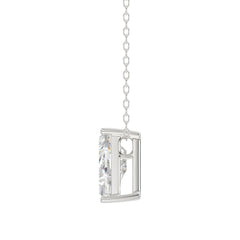 14K WHITE GOLD 1 5/8CT FANCY CUT ALPHABET DIAMOND LADIES PENDANT WITH CHAIN