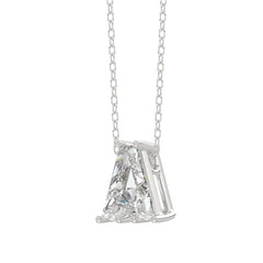 14K WHITE GOLD 1 5/8CT FANCY CUT ALPHABET DIAMOND LADIES PENDANT WITH CHAIN