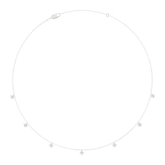 10K WHITE GOLD 1.00CT ROUND DIAMOND LADIES NECKLACE