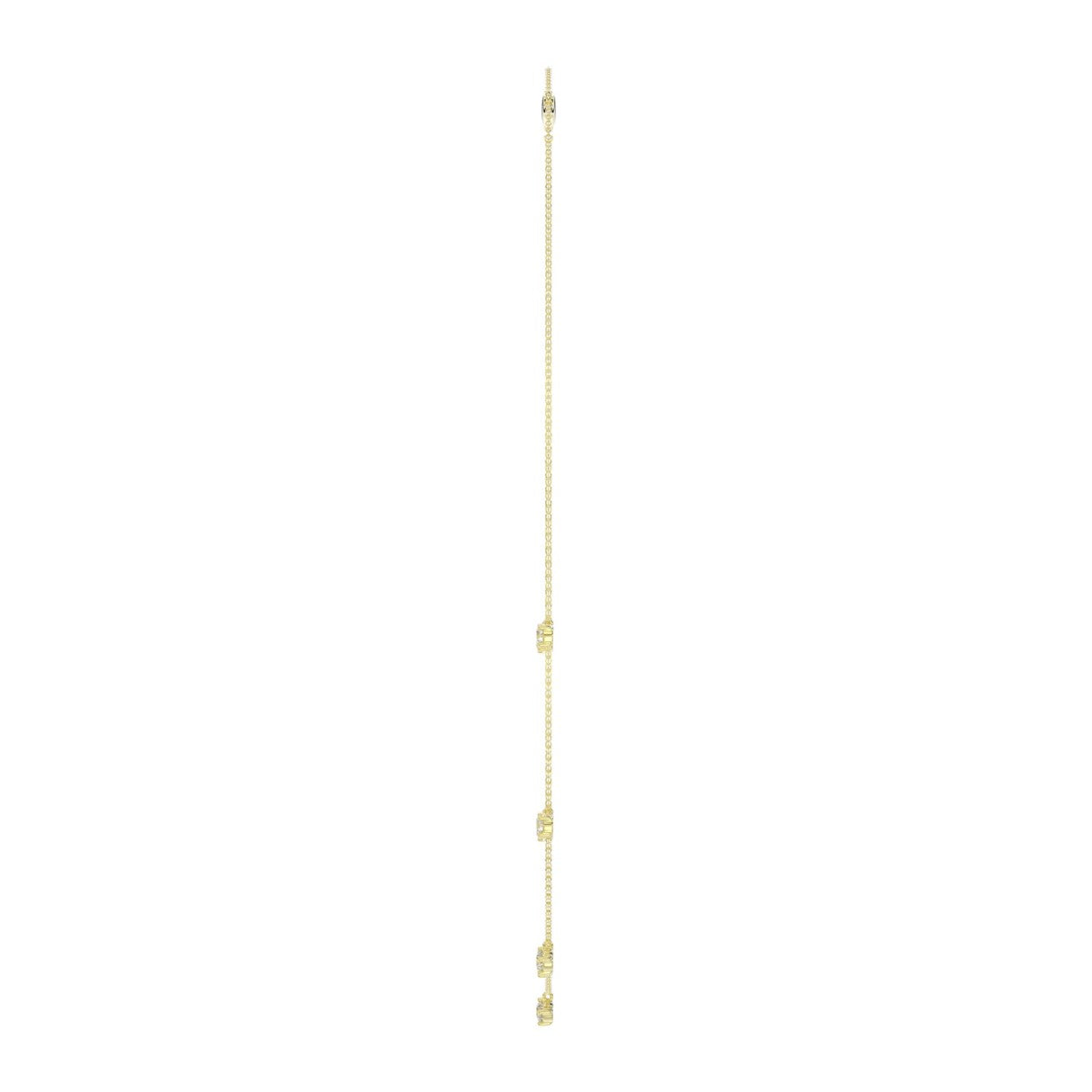 10K YELLOW GOLD 1.00CT ROUND DIAMOND LADIES NECKLACE