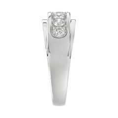14K WHITE GOLD 1.00CT ROUND DIAMOND MEN'S BAND