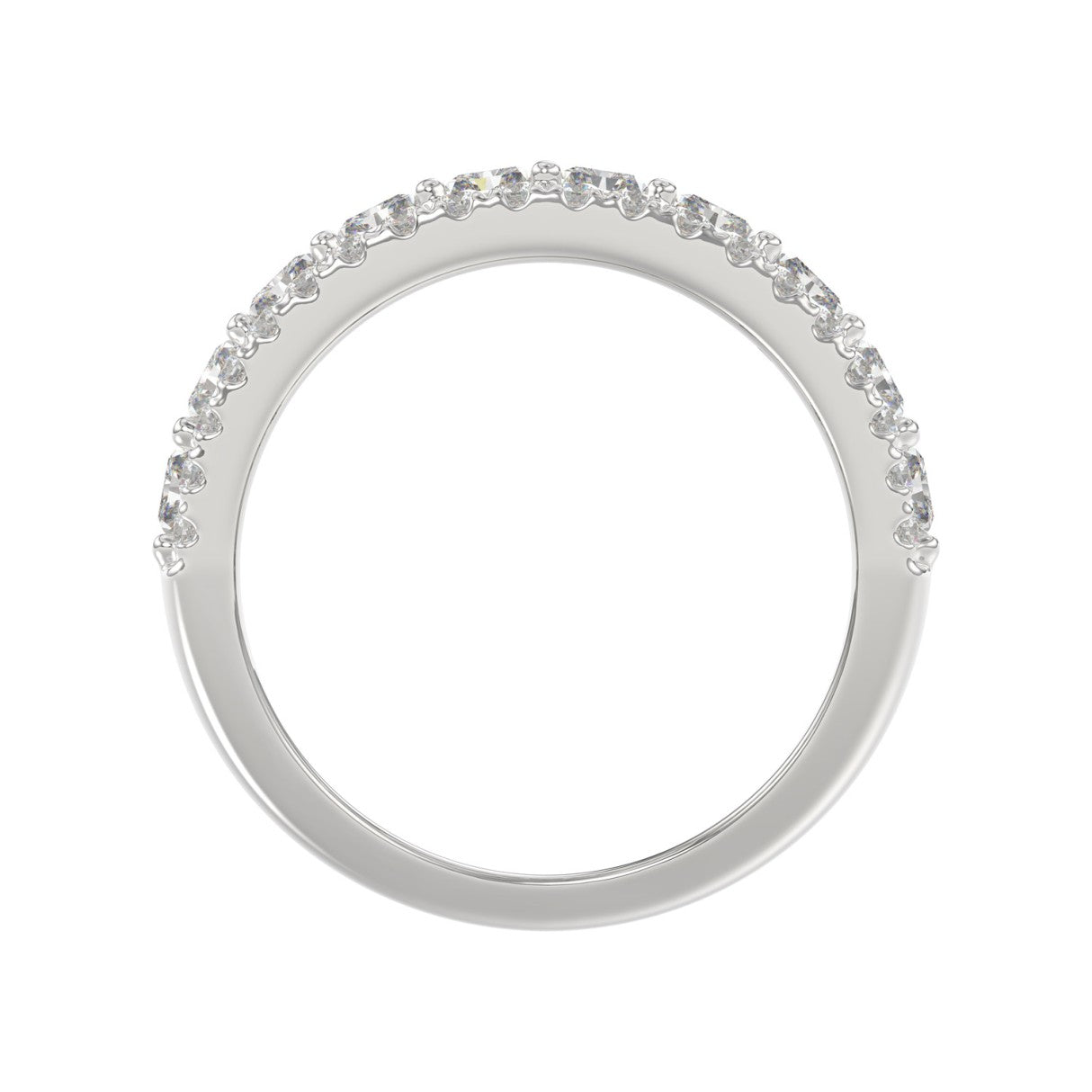 3.00 CT Fashion Band for Ladies Round &amp; Radiant Cut Diamonds 14K White Gold Luxury Band (Color F-G -Clarity VS1/VS2)