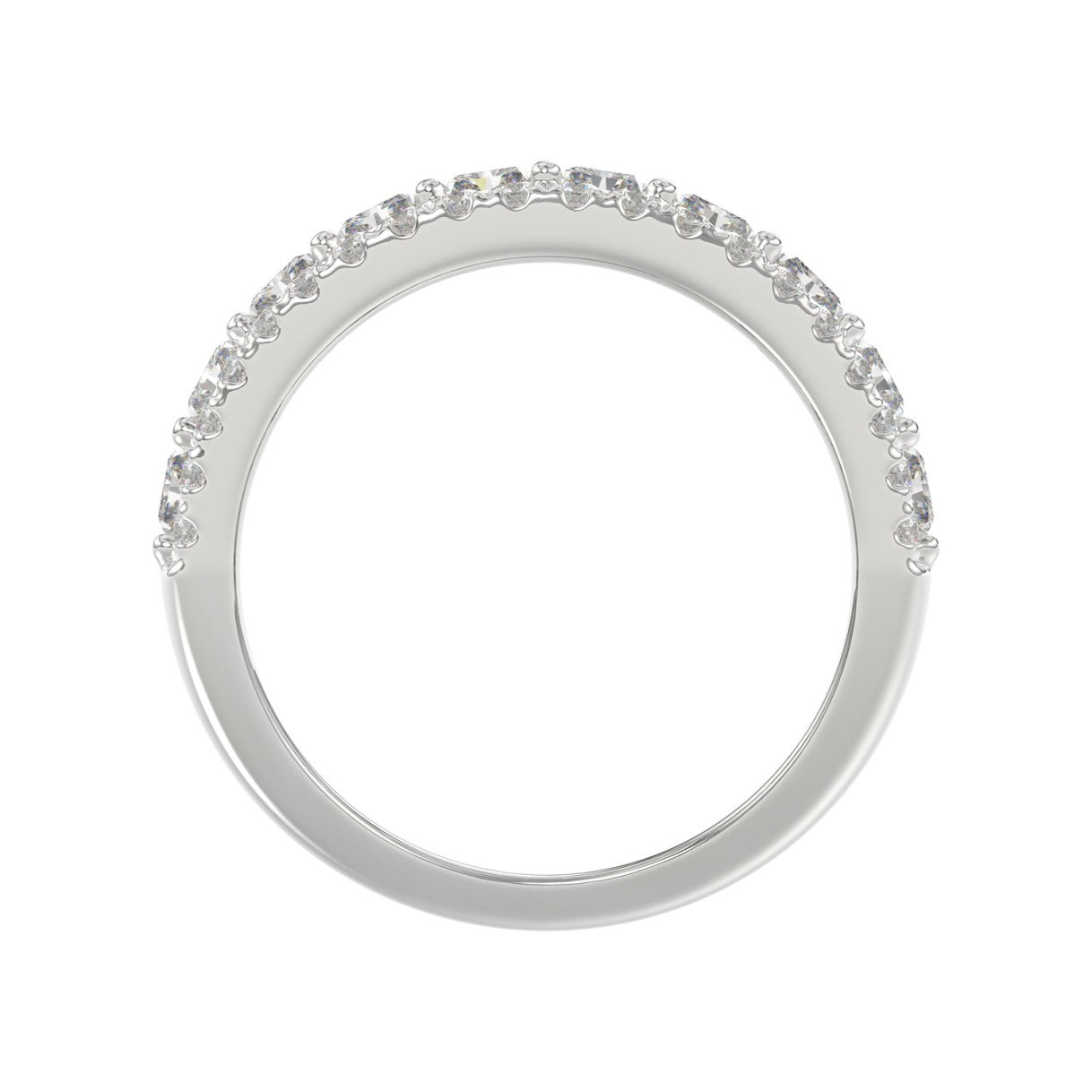 3.00 CT Fashion Band for Ladies Round &amp; Radiant Cut Diamonds 14K White Gold Luxury Band (Color F-G -Clarity VS1/VS2)