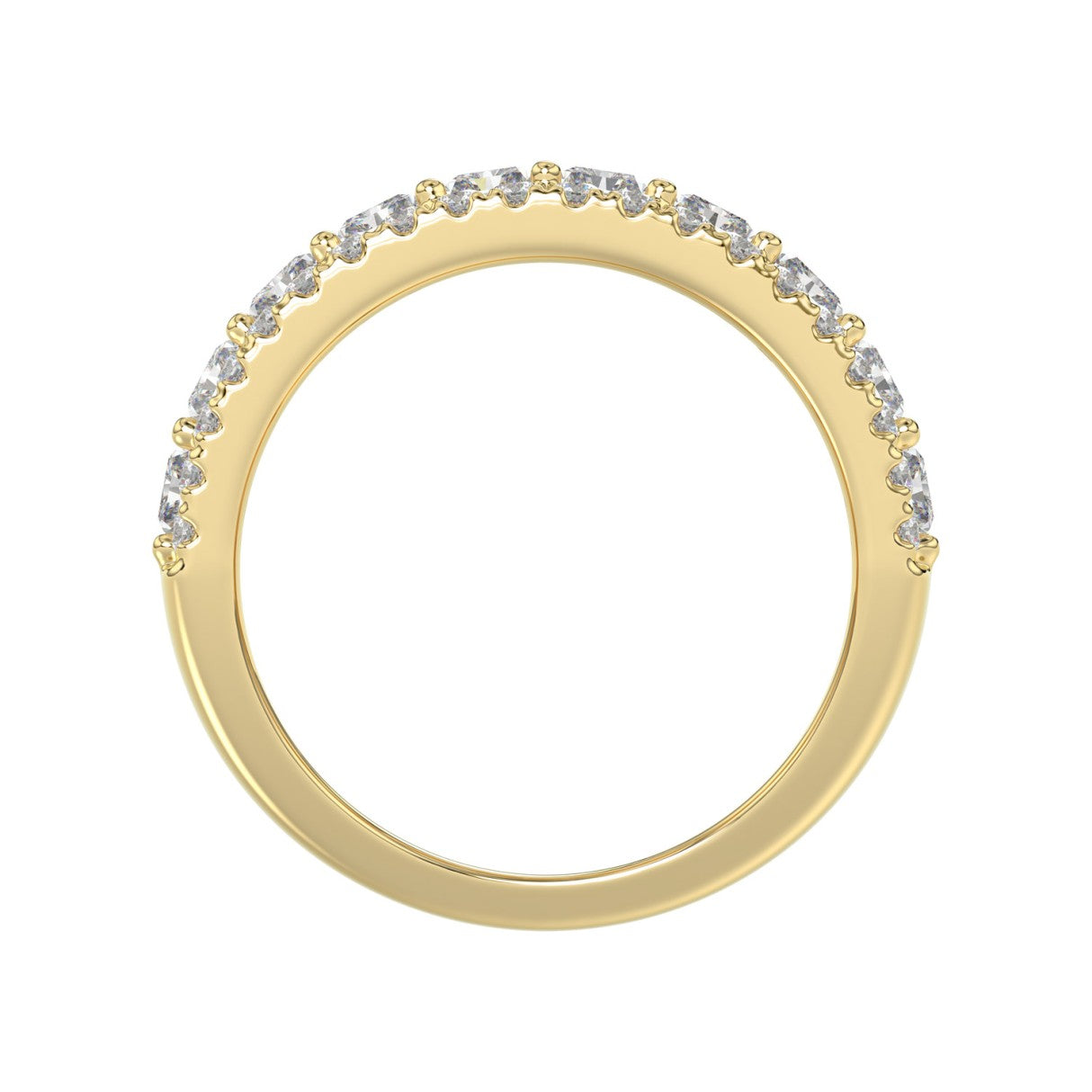 3.00 CT Fashion Band for Ladies Round &amp; Radiant Cut Diamonds 14K Yellow Gold Luxury Band (Color F-G -Clarity VS1/VS2)