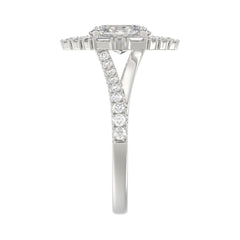 14K WHITE GOLD 2.00CT ROUND/OVAL/BAGUETTE DIAMOND LADIES RING