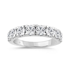 14K WHITE GOLD GOLD 2.00CT ROUND DIAMOND LADIES BAND