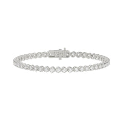 10K WHITE GOLD 5.00CT ROUND DIAMOND LADIES BRACELET